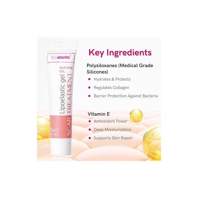 Gel LIPOELÁSTICO de silicona cicatriz - Cuidado eficaz para cicatrices