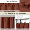 Simplebrand Terracotta Valance for Windows, Short Blackout Curtains for Kitchen/Small