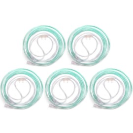 JWYN 5pk 25Ft Adult Oxygen Nasal Cannula, Super Soft Comfort Soft Plus, Trumpet Connector