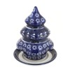 Blue Rose Polish Pottery Winter Nights Christmas Tree Luminary