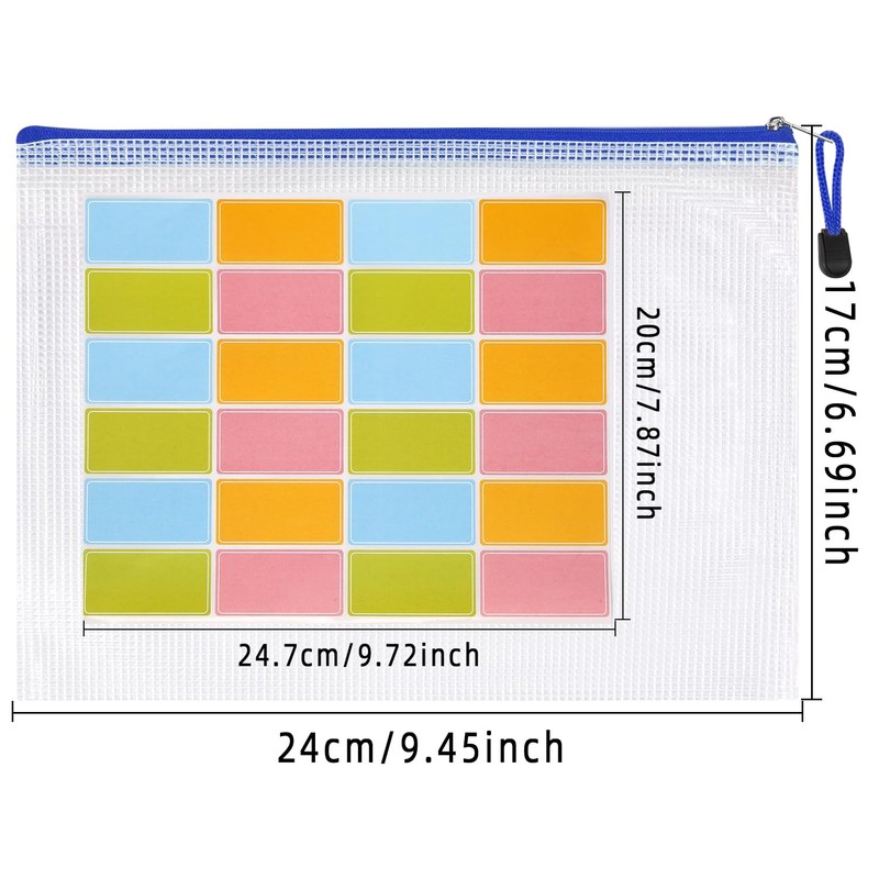 Plastic Wallets A5 Zip Lock Bags - 24 Pack Plastic