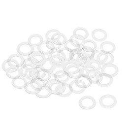 sourcing map Flat Washer Nylon M14 Seal 22 mm AD 14 mm ID 1.2 mm Thick Clear for Tap Pipe Water Hose Insulation Screws Pack of 100