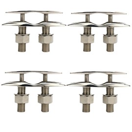 Amarine-made 4 Pack of Stainless Steel 316 Pull Up Cleat - 6-1/2" -M0098S