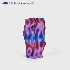 SUNLU PLA Rainbow Filament Silk PLA+ Rainbow Filament 3D Printer Filament Multicolor 3D Printer Filament for Easter, Christmas & Small Business (Smooth Color Change 8m/Color, 1kg 330m:_Silk PLA+ Rainbow 02