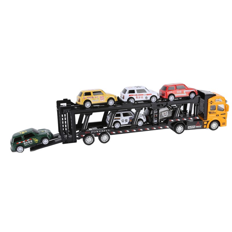 Carrier Truck Toy Model Alloy Detachable Six Car Kids Transport