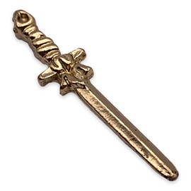 StockPins Stiletto Knife Lapel Pin – Vintage Brass Dagger Pin for Men & Women, Perfect for Knight Costumes, Backpacks, & Hats, Unique Collectible Gift