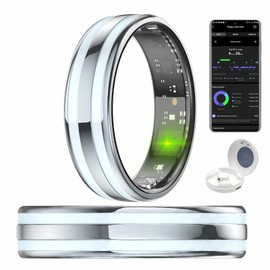 Tyqzor Smart Ring, 2026 Upgraded Version, Charging Case Included, Unisex, Smart Ring, Health Ring, 0.2 inch (6.3 mm), Ultra Thin Design, Health Management, H-R/SP-O2 Saturation, Sleep/Female Periodic