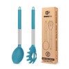 Silicone Pasta Fork and Cooking Spoon Set, Non Stick Kitchen