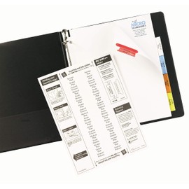 Avery Big Tab Insertable Extra Wide Dividers for 3 Ring Binders, 9" x 11", 5 tabs, Multi-Colour, 1 Set(11220)