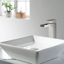 KIBI Bathroom Sink Pop-Up Drain Stopper with 12" Tailpiece – Without Overflow, Solid Brass Construction, Rust-Resistant, Small Modern Drain Assembly Design for Vanity Sinks (Brushed Nickel, KPW105)