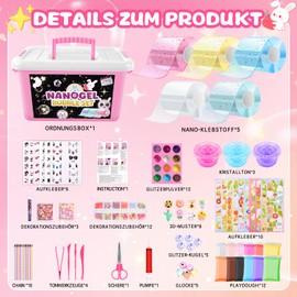 Charmofun Nano Tape Bubbles Set, DIY Bastelset mit Doppelseitigem Klebeband, Blow Bubble Tape und Aufklebern, DIY Bastel Kreatives Spielzeug für Kinder (Wiederverwendbar)