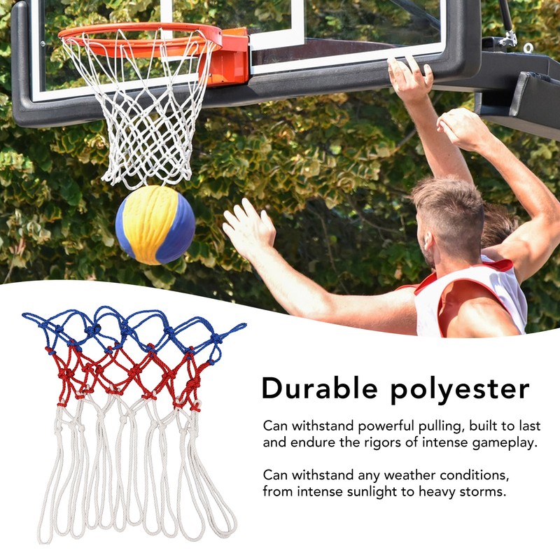 Basketball Net Professional Basketball Net Replacement Polyester All Weather Anti