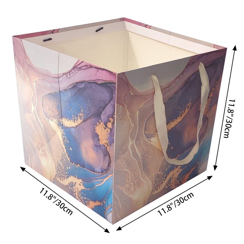 RUIFYRAY Extra Large Gift Bag, 11.8 inches Square Reusable Big