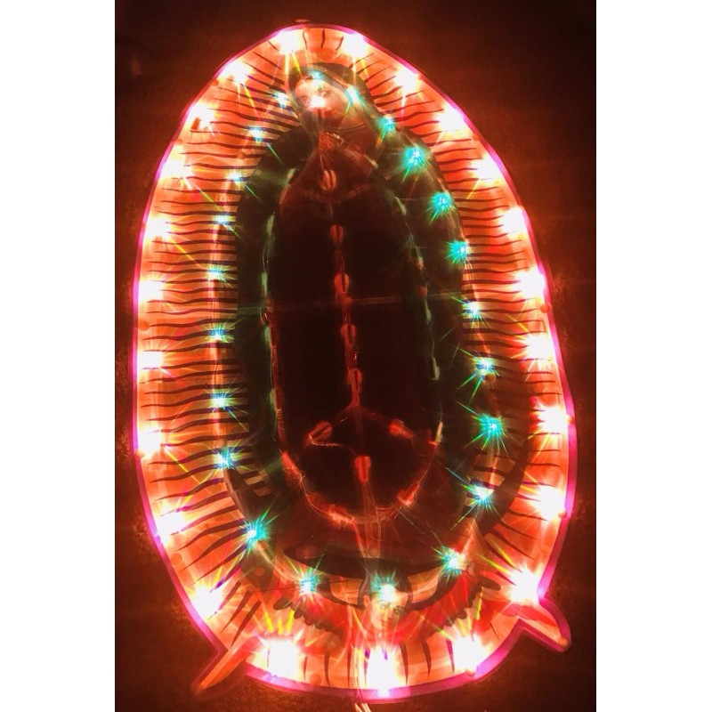 Light Up Lady Of Guadalupe Light Virgen De Guadalupe Flashing