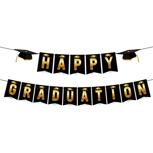 Dusenly Happy Graduation Banner Bunting Congrats Grade Class of 2023