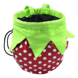 Strawberry Chalk Bag with Carabiner Drawstring for Rock Climbing Weight Lifting Rock Climbing Bag Chalkbag