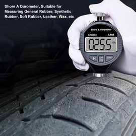 Uharbour Hardness Tester, Durometer Shore Type A 0-100HA, Digital Durometer 0.1HA Resolution, with Large LCD Display for Rubber, Plastic, Tire, Leather, Wax