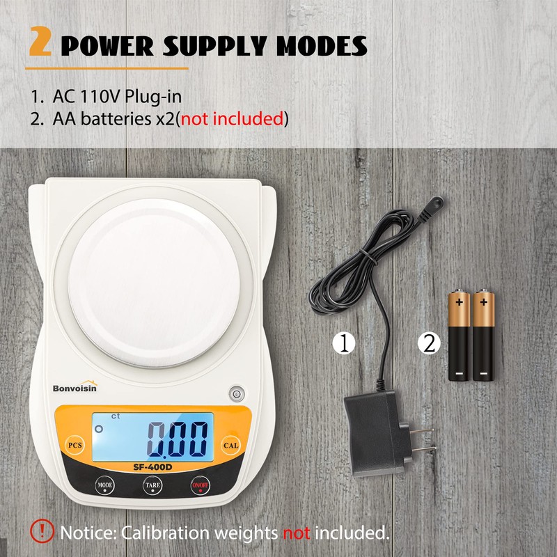 Bonvoisin Digital Lab Scale 600g x 0.01g Precision Electronic Scale