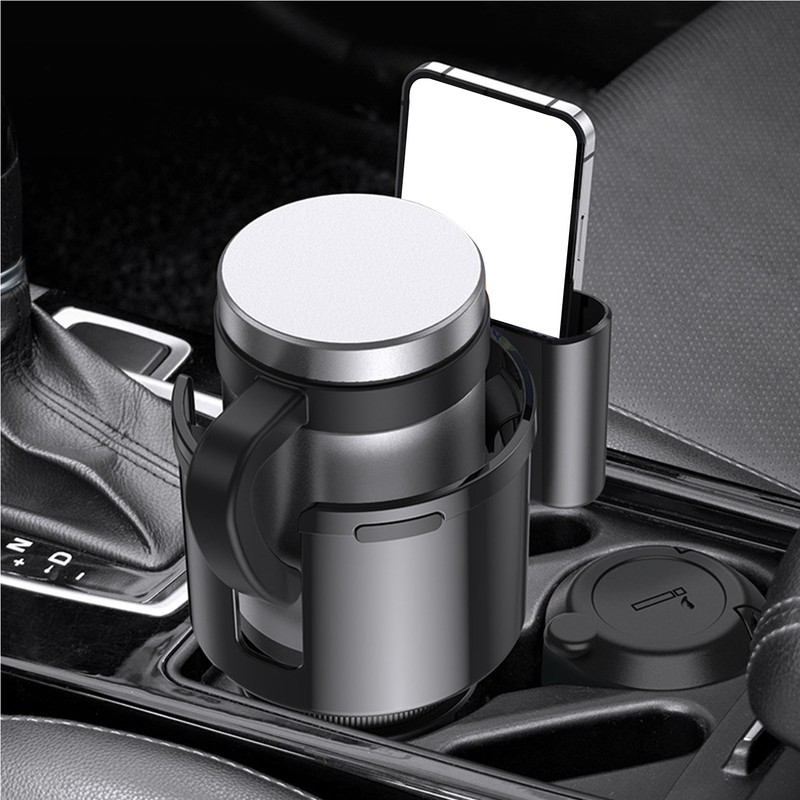 2 in 1 Car Cup Holder with Adjustable Base Shockproof