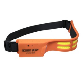 K Tool International Headlight 600 Lumen COB Flexible with Motion Sensor and Side Flashlight Orange