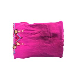 AK Women's Mexican Embroidered Tops 3/4 Sleeve Boho Hippie Plus Size Shirts for Ladies Casual Loose Peasant Blouse（Medium,826-Pink