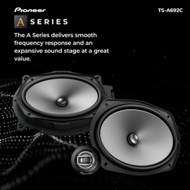 Pioneer TS-A692C, 2-way Audio Speakers, Full Range, Clear Sound Quality, Easy Installation and Enhanced Bass Response, 6 x 9” speakers