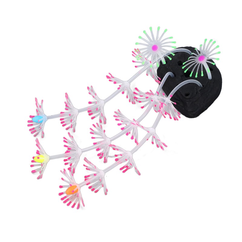 Silicone Glow Fish Tank Decorations Simulation Innovative Landscaping Glowing Artificial
