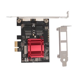 Dual Port PCIe Gigabit Network Card 1000M PCI Express Ethernet Adapter with Two Ports LAN NIC PXE Low Profile Support for Windows Server