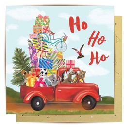 La La Land Greeting Card Christmas Truck