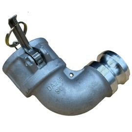 Duraduro 2" in Aluminum Cam Lock Groove Elbow 90 Degree Pipe Hose Pump Camlock Fittings (2 inch)