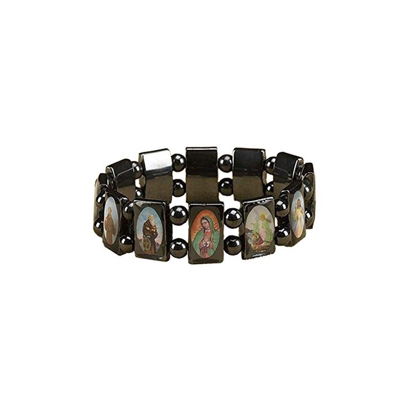 Religious Gifts Mens Womens Catholic Gift 1/2 Inch H Hematite