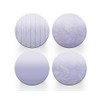 4 x Round Purple Coasters - Lilac Floral Pattern Farmhouse