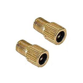 2x Presta to Schrader Brass Bike Valve Adaptor Adapter Converter with o-ring Seal