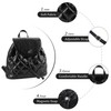 Goinsound Quilted Mini Backpack for Women, Vegan Leather Convertible Backpack