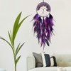 RAGKUU Black and Purple Dream Catcher Wall Decor Crystal Tree