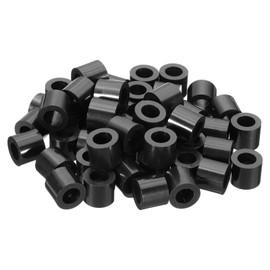 PATIKIL 50Pcs M8 ABS Spacers 5/16" ID x 9/16" OD x 1/2" L Plastic Round Spacer Washers Black Standoff Nut Unthreaded for M8 or 5/16 inch Screws Bolts Electrical Outlet