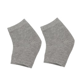 Baluue Gel Heel Socks for Women Open Toe Socks Gel Heel Sleeve Moisturizing for Cracked Feet Grey