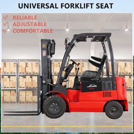 Gdrasuya10 Universal Tractor Seat, Black, Adjustable Backrest (30-180), Massage Spots, PVC Material, Compatible with Most Mechanical Seats