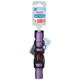 HALTI Collar, Size Small, Purple, Best Comfy Dog Collar, Premium Puppy Collar, Nylon, Neoprene-Padded, Reflective, Easy to Fit & Use, For Small, Medium & Large Dogs
