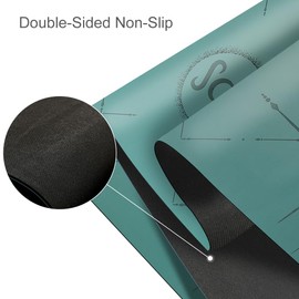 Natural Rubber Yoga Mat - Non Slip Non Toxic - 72’'x26.8''x5mm - Hot Yoga, Pilates, Floor Workout - For Women and Men - with Carrying Bag (Forest Green)