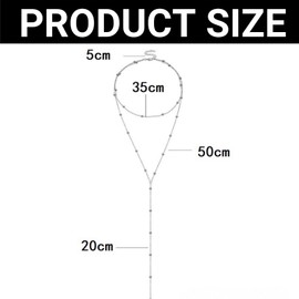 Long Silver Layered Necklace for Women,Trendy Lariat Y-Shaped Drop Necklaces,La/yered Necklaces for Women Silver,Trendy Lay/ered Beaded Chain Drop Necklac/es,Long Pendant Nec/klace for Valentine's Day