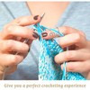 10 Crochet Hooks, Adjustable Crochet Guide Rings for Finger Knitting,