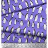 Soimoi Purple Moss Georgette Fabric Penguin Ocean Print Fabric by