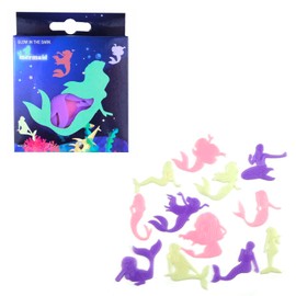 Mermaid Glow in The Dark Florescent Wall Decals, Decor Stickers for Baby and Kids Bedroom Decoration