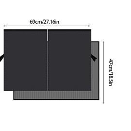 2Pcs Car Window Cover, Magnetic 2-Layers Sun Shade Side Windows UV Rays Block Car Window Screen for SUV Truck