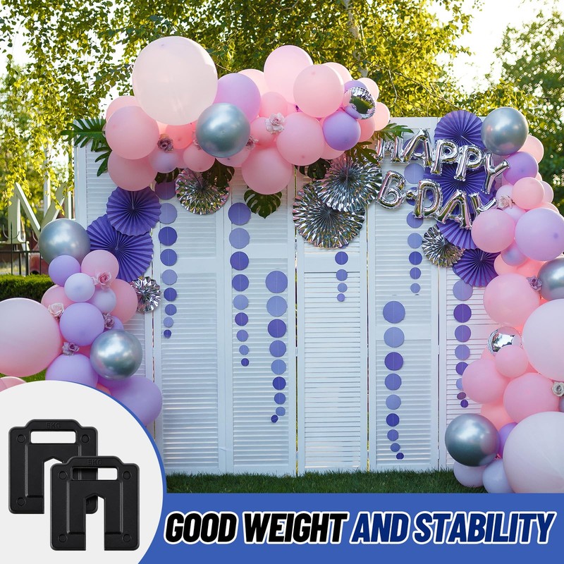 MorningRo 2 Pcs Steel Base Weights for Backdrop Stand Canopy