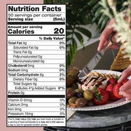 Nonna Pia’s Strawberry Fig Balsamic Glaze - Slow Infused Fruit-Flavor - IGP Certified Balsamic Vinegar of Modena - Perfect for Salads, Seafood & Desserts - Non-GMO, Gluten-Free - 8.45oz (Pack of 2)