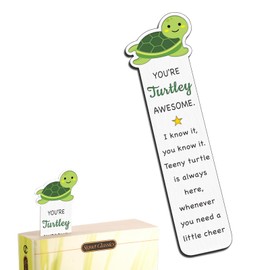 Cute Turtle Gifts Inspirational Tiny Turtle Christmas Bookmark, Turtle Gifts for Girls Boys, Turtle Gifts for Turtle Lovers, Sea Turtle Gifts for Teen Girl Boy Women, Turtle Themed Gifts for Bookish