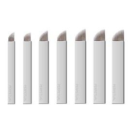 50 16CF Microblading Microblades 16 Curved Flat Flexi Needles PMU Permanent Makeup Sloped Flat Micro Blades Manual Eyebrows