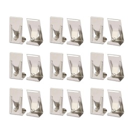 QUARKZMAN 26 x 14 mm Frame Back Wall Metal Spring Swivel Clip Hanger x 30 Pieces Rotating Clip Holder for Photo Wall Hooks and DIY Art [Silver]